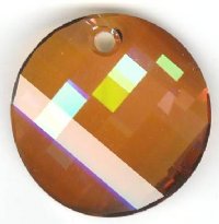 1 28mm Copper Crystal Swarovski Twist Pendant