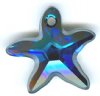 1 16mm Bermuda Blue Swarovski Starfish Pendant