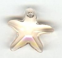 1 16mm Silk Swarovski Starfish Pendant