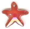 1 20mm Red Magma Swarovski Starfish