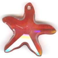 1 40mm Red Magma Swarovski Starfish