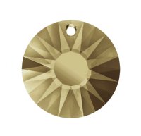 1, 12mm Golden Shadow Swarovski Sun Pendant
