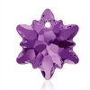 1, 14mm Amethyst Swarovski Edelweiss Pendant