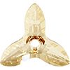 1 40mm Crystal Golden Shadow Swarovski Orchid Pendant