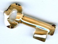 1 30mm Crystal Golden Shade Swarovski Key Pendant