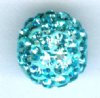 1 8mm Swarovski Aqua Crystal and Resin Pave Bead
