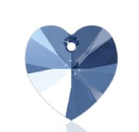 1, 10mm Light Sapphire AB Swarovski Heart