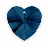 1, 10mm Dark Indigo Swarovski Heart