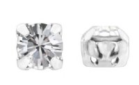 18, ss29 (6mm) Swarovski Crystal Rosemontees in Silver Setting