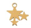 Pack of 6, 10.7x10.3mm Gold Sweet & Petite Shooting Star Charms