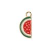 1, 17x8mm Sweet & Petite Watermelon Slice Pendant / Charm