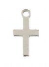 Pack of 10, 10x5.3mm Silver Sweet & Petite Cross Charms