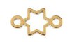 Pack of 6, 11.1x.6.4mm Gold Sweet & Petite Star Connector Links
