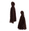 Pack of 10, 1 Inch Dark Brown Cotton Tassels