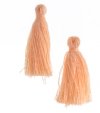 Pack of 10, 1 Inch Peach Cotton Tassels