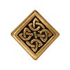 1 12x12mm TierraCast Antique Gold Celtic Diamond Bead