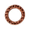 1 13mm TierraCast Round Hammered Antique Copper Circle Link