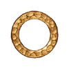 1 13mm TierraCast Round Hammered Bright Gold Circle Link