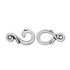1, 13x7mm TierraCast Antique Silver Hook and Eye Vine Clasp