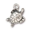 1, 17.25x16.25mm TierraCast Antique Silver Sea Turtle Pendant