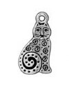 1 20.5mm TierraCast Antique Silver Sitting Cat Pendant