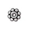 10 6mm TierraCast Antique Silver Beaded Heishi Spacer Beads