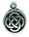 1 15x11.75mm TierraCast Antique Silver Round Celtic Knot Pendant