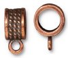1 8mm TierraCast Round Antique Copper Rope Bail