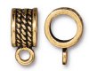1 8mm TierraCast Round Antique Gold Rope Bail