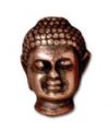 1, 13.5mm Large Hole TierraCast Antique Copper Buddha Head Bead