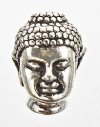 1, 13.5mm Large Hole TierraCast Antique Silver Buddha Head Bead