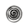 1 7mm TierraCast Antique Silver Spiral Bead