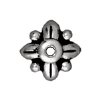 1, 8mm TierraCast Antique Silver Leaf Bead Cap
