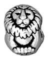 1 8x10mm TierraCast Large Hole Antique Silver Lion Bead