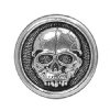 1, 17mm Antique Silver TierraCast Scary Skull Button