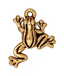 1 19.5x14.7mm TierraCast Antique Gold Frog Pendant