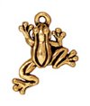 1 19.5x14.7mm TierraCast Antique Gold Frog Pendant