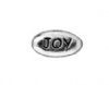 1, 7x6mm TierraCast Rhodium Oval "Joy" Bead
