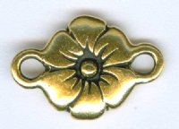 1 11.5mm 2- Loop TierraCast Antique Gold Flower Link
