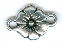 1 11.5mm 2- Loop TierraCast Antique Silver Flower Link