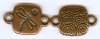 1 21x13mm 2- Loop TierraCast Antique Copper Square Dragonfly Link