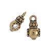 1, 16.25x9.1mm Antique Gold TierraCast Lotus Guru Bead