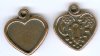 1 16mm TierraCast Antique Copper Victorian Heart Pendant Frame