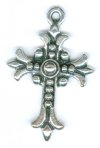 1 21mm TierraCast Antique Silver Fleur Cross 