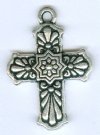 1 29x21mm TierraCast Antique Silver Talavera Cross