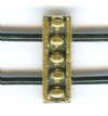 1 4x10mm 2-Hole Antique Gold TierraCast Beaded Spacer Bar