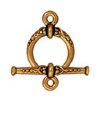 1 14mm TierraCast Antique Gold Heirloom Toggle
