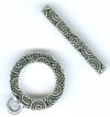 1 16mm TierraCast Antique Silver Round Spiral Toggle