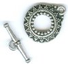 1 17mm TierraCast Antique Silver Bali Toggle