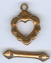 1 18mm TierraCast Antique Copper Sacred Heart Toggle